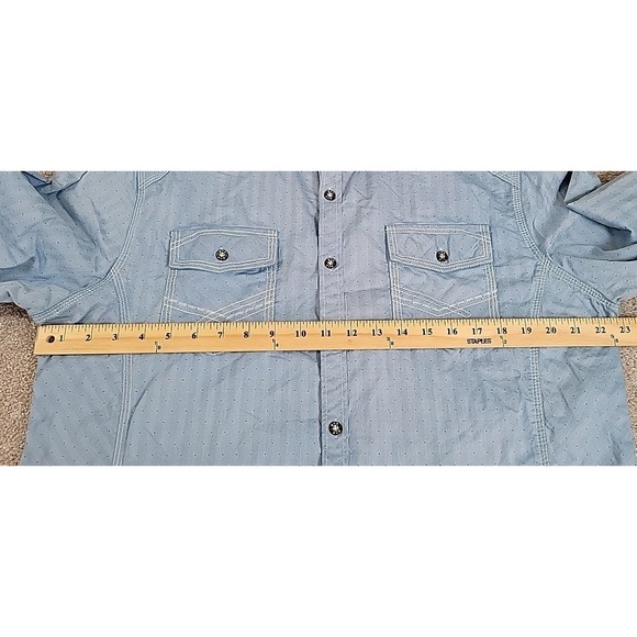 BKE Men's X-Large Shirt Blue Standard Fit Western Cowboy Buckle - Picture 6 of 12